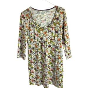 Boden Floral Gray Dress